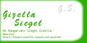 gizella siegel business card